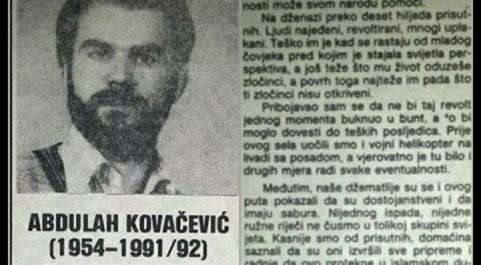 Trideseta godišnjica smrti magistra Abdulaha Kovačevića